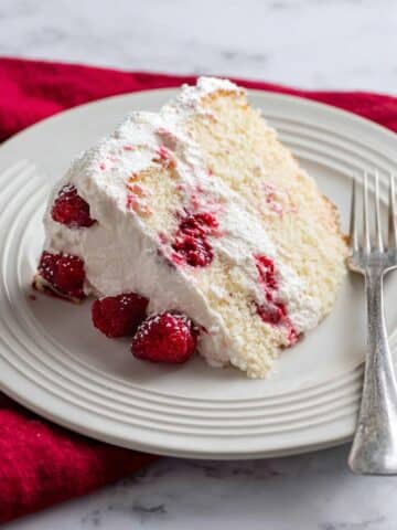 Angel Food Cake with Raspberries and Cream Recipe
