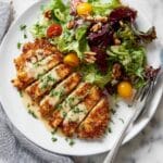 Pretzel Crusted Chicken with Creamy Mustard Cheddar Sauce Recipe