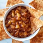 Apple Pie Dip with Cinnamon Sugar Tortilla Chips Recipe