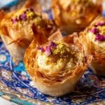 Baked Feta in Filo Rounds with Jam, Pistachios, and Honey Recipe