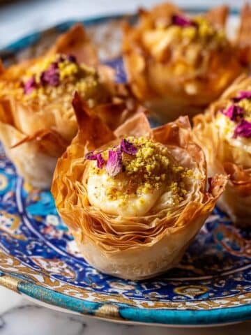 Baked Feta in Filo Rounds with Jam, Pistachios, and Honey Recipe