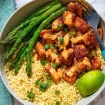 Crispy Salmon Bites with Harissa-Yogurt Sauce Recipe