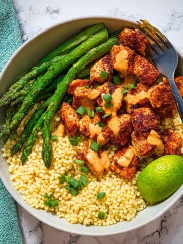 Crispy Salmon Bites with Harissa-Yogurt Sauce Recipe