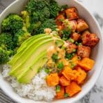Chicken and Sweet Potato Rice Bowl with Chipotle Mayo Recipe