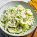 Dad's Creamy Cucumber Salad Recipe