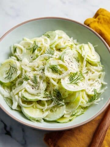 Dad's Creamy Cucumber Salad Recipe