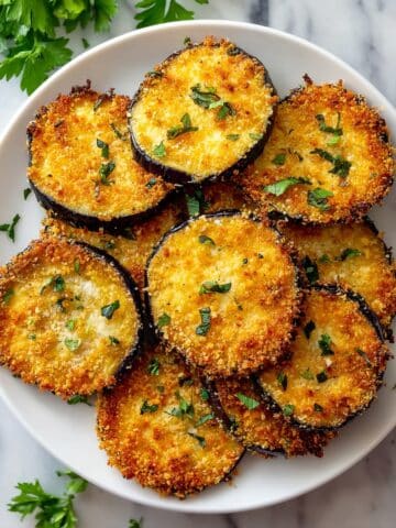 Garlic Parmesan Baked Eggplant Recipe