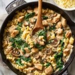One Pot Creamy Chicken and Mushroom Pasta Recipe