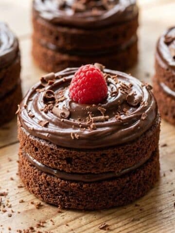 Chocolate Mini Cakes with Fudge Frosting Recipe
