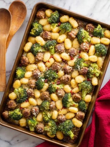 Sheet Pan Gnocchi with Sausage and Broccoli Recipe