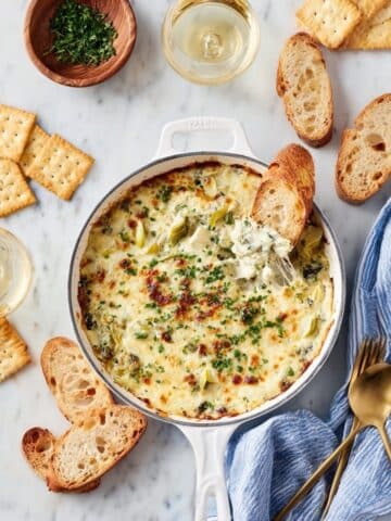 Creamy Spinach Artichoke Dip with Cauliflower and Cheddar Recipe