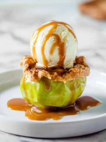 Air Fryer Baked Apples with Lattice Pie Crust Recipe