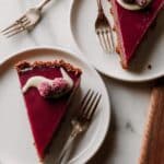 No-Bake Vegan Cranberry Tart with White Chocolate and Biscoff Cookie Crust Recipe