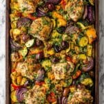 Greek Sheet-Pan Chicken with Lemon, Olives, and Feta Recipe