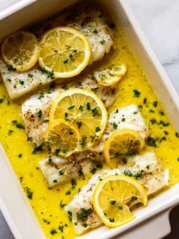 Garlic Butter Lemon Baked Cod Recipe