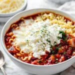 Healthy Slow Cooker Lazy Lasagna Soup with High Protein Recipe