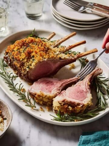 Herb-Crusted Roasted Rack of Lamb Recipe