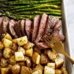 Parmesan Crusted Steak and Potato Sheet Pan Dinner Recipe