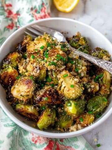 Parmesan Crusted Brussels Sprouts Recipe