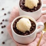 Microwave Chocolate Mug Brownie with Ice Cream Recipe