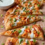 20 Minute Buffalo Chicken Flatbread Pizza Recipe