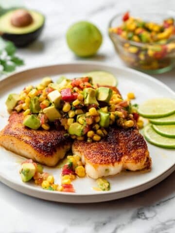 Tilapia with Avocado and Corn Salsa Recipe