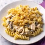 Creamy Chicken Noodle Casserole with Cracker Topping Recipe