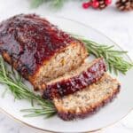 Cranberry-Glazed Ground Turkey Meatloaf in Air Fryer Recipe