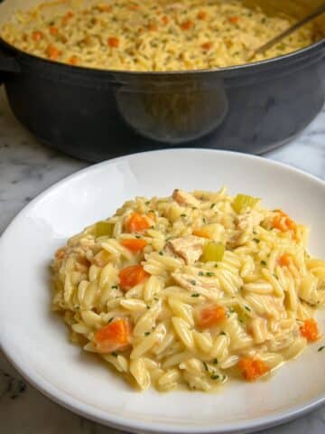 Creamy Chicken Pot Pie Orzo Recipe
