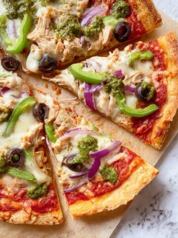 Air Fryer Tortilla Pizza (High Protein) Recipe