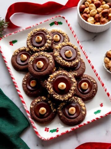 Chocolate Hazelnut Thumbprint Cookies Recipe