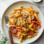 One Pot Creamy Cajun Sausage Pasta Recipe