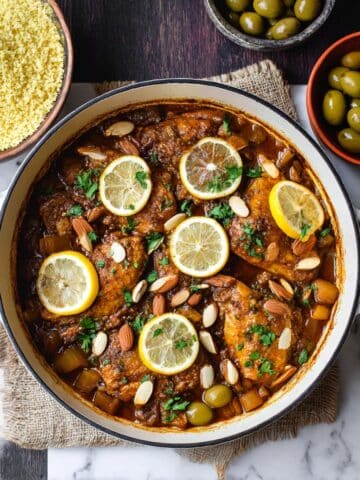 Moroccan Spiced Chicken with Olives and Dried Fruits Recipe