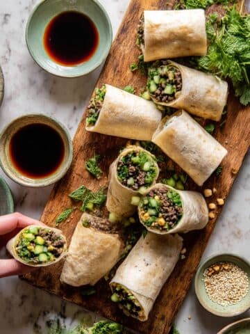 20 Minute Thai Basil Beef Rolls Recipe