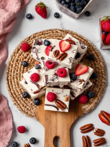 Frozen Yogurt Bark with Mixed Berries and Chocolate Recipe