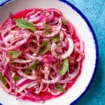 Pickled Red Onion with Sumac, Parsley, and Mint Recipe