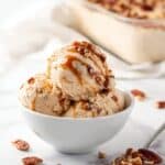 Sweet Potato Ice Cream with Caramel and Buttered Pecans Recipe