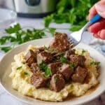 Slow Cooker Garlic Butter Steak Bites Recipe