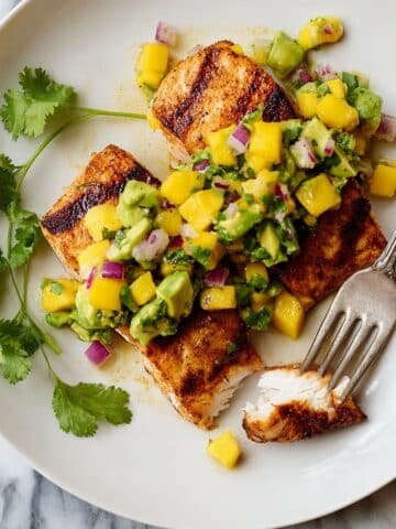 Grilled Mahi Mahi with Mango Avocado Salsa Recipe