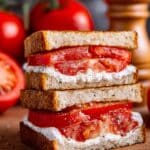 Tomato Sandwich with Parmesan Garlic Spread Recipe