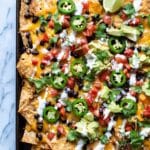 Oven Baked Nachos with 16+ Topping Ideas Recipe