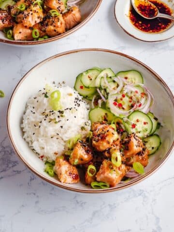 Bang Bang Salmon Bites Bowls Recipe