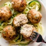 Easy Baked Chicken Meatballs with Lemon Herb Butter Sauce Recipe