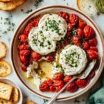 Roasted Burrata Caprese Dip with Balsamic Glaze Recipe