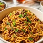 Mongolian Ground Beef Noodles Recipe