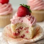 Strawberry Cupcakes with Creamy Strawberry Buttercream Recipe