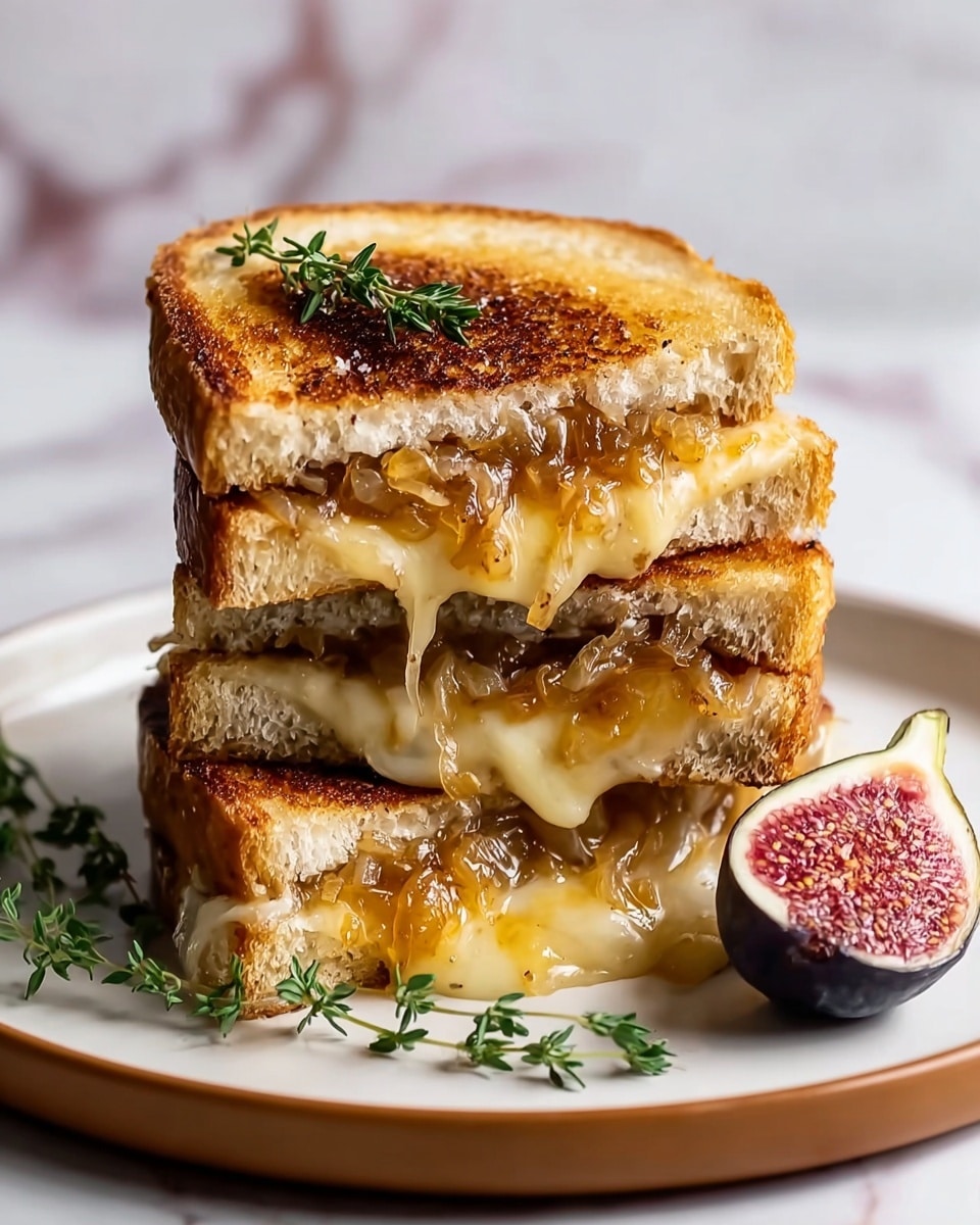 Caramelized Onion and Fig Grilled Cheese Recipe - Recipe Image