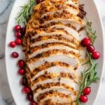 Roasted Boneless Turkey Breast with Cranberries and Pomegranate Recipe