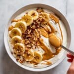 Caramelized Banana Yogurt Bowl with Toasted Nuts and Peaunt Butter Recipe