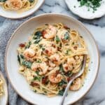 Creamy Tuscan Shrimp Linguine Recipe